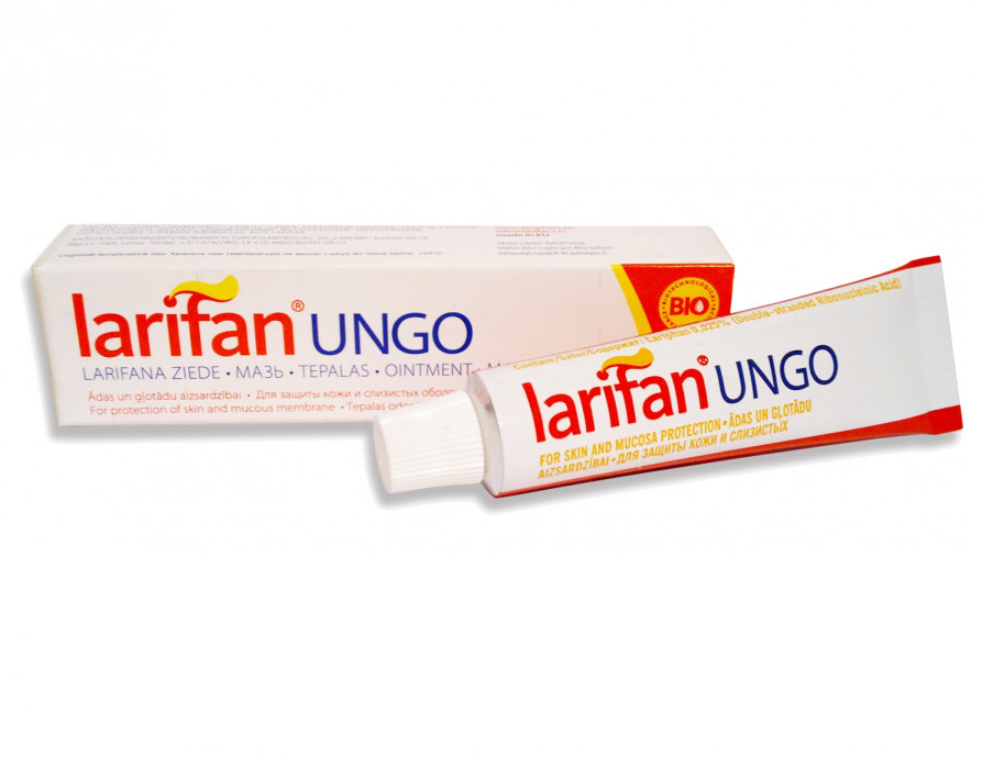 Thuốc được dùng trong điều trị sùi mào gà ở lưỡi là Larifan Ungo